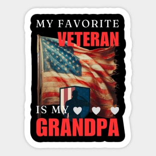 My Favorite Veteran Is My Grandpa-Memorial Day Sticker